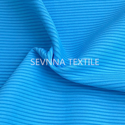 Spandex Lycra 255gsm Kain Pakaian Renang Daur Ulang Dicetak Baju Renang Wanita Bergaris
