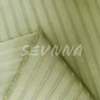 100% Kain Nylon Daur Ulang Konstruksi Strip Disesuaikan untuk Pakaian Berkelanjutan
