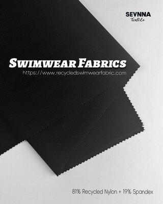 Alternatif Kain Bertekstur untuk Renang 81% Nilon Daur Ulang 19% Spandex untuk Pakaian Renang Ramah Lingkungan