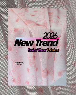 Kain pakaian renang ramah lingkungan 105 gram dengan lebar 155 cm untuk pakaian renang berkelanjutan