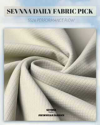260gm Polyester Daur Ulang Jacquard Gaya Kain Double Knit untuk Produk Tekstil Nyaman dan awet