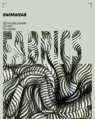 Slim Fit Recycled Swimwear Fabric 120cm Width Sustainable Swimwear Material for Eco Swimwear Production