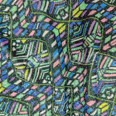Kain rajutan ganda yang lembut dan nyaman dengan poly dan logam daur ulang untuk dipakai musim panas/musim gugur