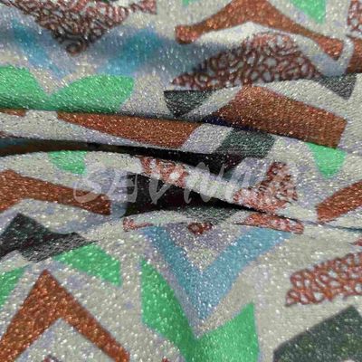 High Density Double Knit Fabric 70% Poly Daur Ulang 20% Metallic 10% EL Dan Gaya Jacquard