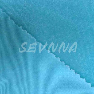 Kain Spandex Poliester Daur Ulang Rasa Lembut 160cm Panjang Disesuaikan Tahan Luntur Warna 3-4 Kelas