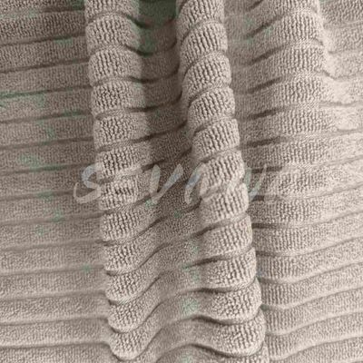 140cm Soft Recycled Polyester Fabric Disesuaikan Warna Mesin Bisa dicuci dan tahan keriput