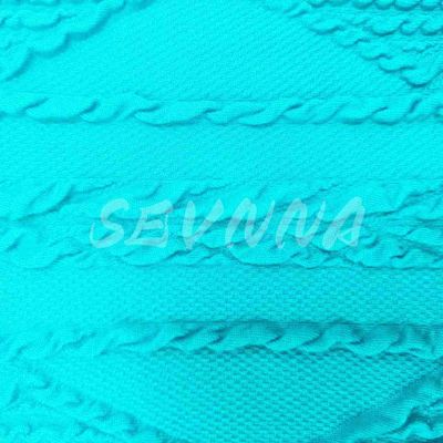 420GSM Custom Recycled Polyester Spandex Activewear Kain rajutan