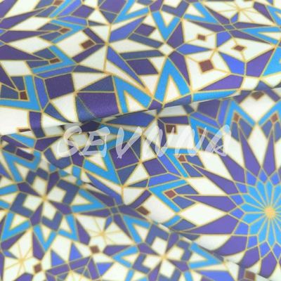Rentang tahan bau 400gm Daur Ulang Polyester Yoga Wear Kain