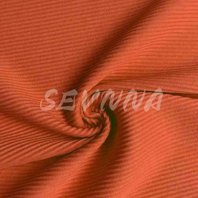 Stretch 125cm Wide Customized Length Polyester Spandex Fabric / Stretchy Polyester Cloth untuk Desain