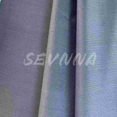 Kain Polyester Daur Ulang 139cm Bernafas Berkelanjutan untuk Pakaian