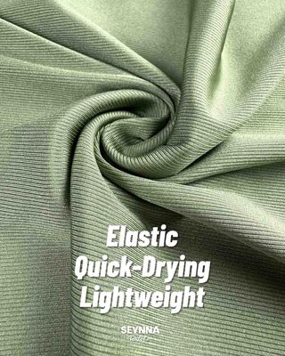 88% Nylon Daur Ulang 12% Spandex Kain Stretch Bernafas Untuk Latihan / Kebugaran
