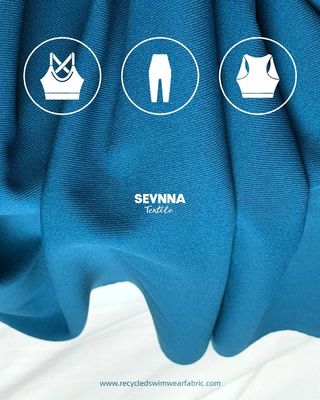 SPF50 Kain Lycra Daur Ulang 68%Nilit Softex Nylon FD 32%Bahan Lycra untuk Pakaian Kebugaran Ramah Lingkungan