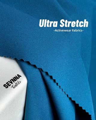 SPF50 Kain Lycra Daur Ulang 68%Nilit Softex Nylon FD 32%Bahan Lycra untuk Pakaian Kebugaran Ramah Lingkungan