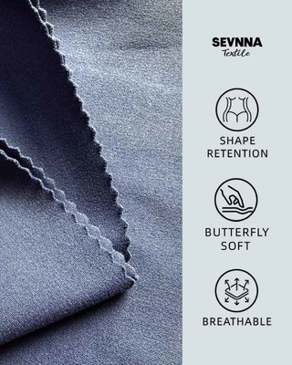 230gsm 77%Nilon Berbasis Bio + 23%Spandex Garis Nilon Daur Ulang Kain SP7441