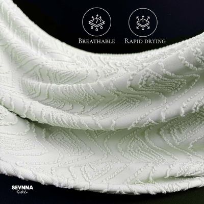 Kain Double Knit Gaya Jacquard Untuk Musim Panas / Musim Gugur Tersedia
