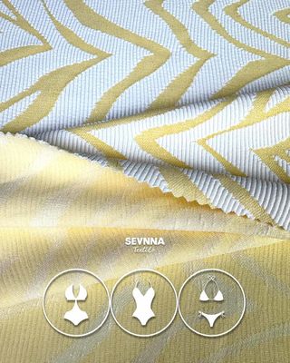 Anak-anak Baju Renang Kain Daur Ulang Pola Garis untuk Baju Renang Berkepikiran Ekologi
