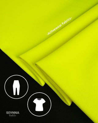 Kuning 152cm Lebar Polyester Spandex Kain Dengan Elastisitas Tinggi