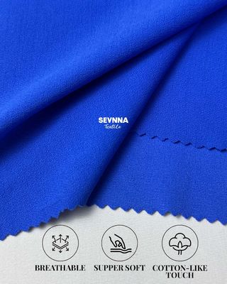 270gm Bahan Kain Rintisan Ganda Rincian 93% Nylon Daur Ulang 7% Spandex untuk Pakaian Berkelanjutan dan Nyaman