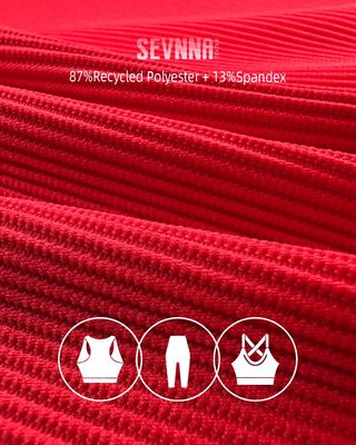 Kain Rajut Activewear Gaya Atletik 265-270gsm Merah untuk Bisnis Pakaian