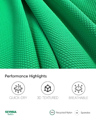 High Breathability Swim Textured Fabrics Alternatif untuk Pola yang Bernafas dan Tekstur