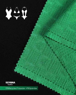 Alternatif Kain Renang Bertekstur dengan Retensi Bentuk Tinggi 91% Poliester Daur Ulang 9% Spandex Dengan Jaminan