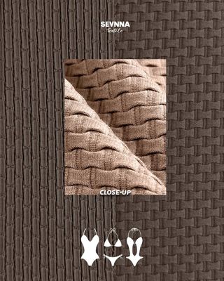 105cm Daur Ulang Nylon Spandex Double Knit Kain 360gm