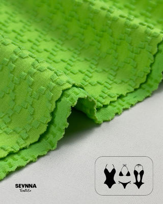 Kain renang bertekstur Bahan berkinerja tinggi untuk pakaian renang yang nyaman dan bergaya