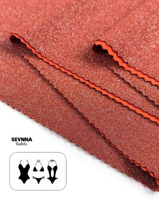 230gm Berat Kain rajutan ganda dengan nilon daur ulang dan logam akhir untuk musim panas dan musim gugur