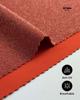 230gm Berat Kain rajutan ganda dengan nilon daur ulang dan logam akhir untuk musim panas dan musim gugur