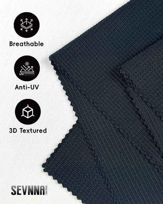 Lebar 160cm Perlindungan UV 50+ Kain Lari dengan Poliester Daur Ulang untuk Pakaian Olahraga Berkinerja Tinggi