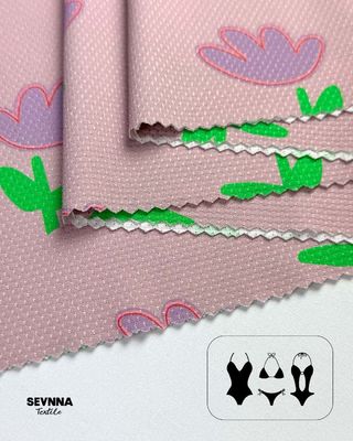 180gm Berat kain rajutan ganda untuk musim panas dan musim gugur memakai ramah lingkungan 87% Nylon daur ulang