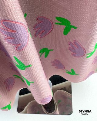 180gm Berat kain rajutan ganda untuk musim panas dan musim gugur memakai ramah lingkungan 87% Nylon daur ulang