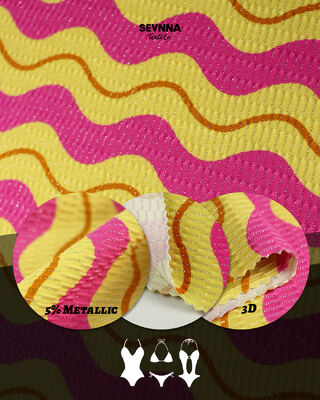 Kain Baju Renang Daur Ulang yang ramah lingkungan dengan 78% Nylon Daur Ulang 5% Perak Metallik dan 17% Spandex