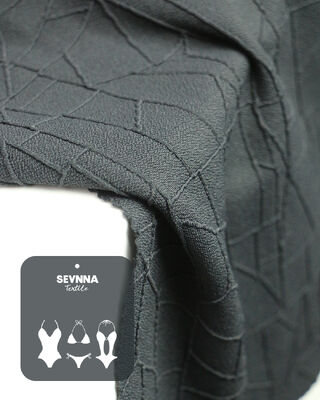 320gm Berat 135cm Lebar Kain Swim Textured Ramah Lingkungan untuk Tekstil Tekstur Swim