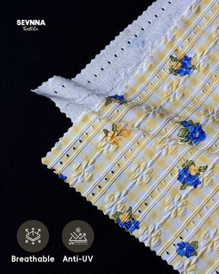 Kain renang bertekstur tahan klorin tinggi dengan 92% nilon daur ulang + 8% spandek dan berat 215gm untuk pakaian renang tahan lama