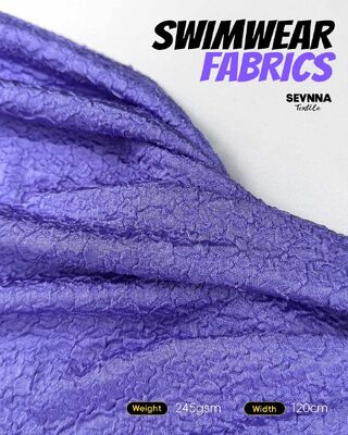 Nilon Daur Ulang 86% UPF 50+ Kain Renang Bertekstur 245gsm untuk Pakaian Renang Performa Tinggi dan Pakaian Atletik