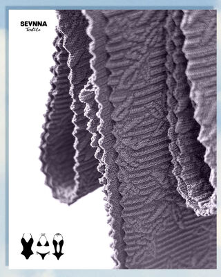 Kain Renang Bertekstur UPF 50+ 320gsm dengan Ketahanan Klorin Tinggi untuk Pakaian Renang Tahan Lama