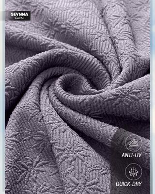 Kain Renang Bertekstur UPF 50+ 320gsm dengan Ketahanan Klorin Tinggi untuk Pakaian Renang Tahan Lama