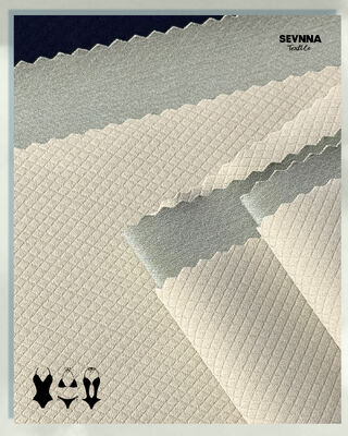 260gm Polyester Daur Ulang Jacquard Gaya Kain Double Knit untuk Produk Tekstil Nyaman dan awet