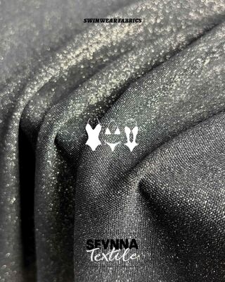 79% Nylon 12% Perak Lurex 9% Spandex Stretch Fabric dengan 80000 M Per Hari Kemampuan Penyediaan dan Rasakan Nyaman