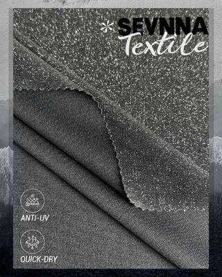 79% Nylon 12% Perak Lurex 9% Spandex Stretch Fabric dengan 80000 M Per Hari Kemampuan Penyediaan dan Rasakan Nyaman