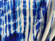 Kustom Digital Printed Blue Activewear Knit Fabric Daur Ulang UV Protect