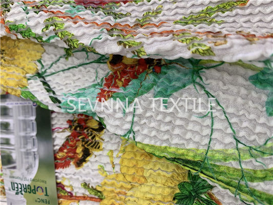 Spandex Nylon Kain Pakaian Renang Daur Ulang Pencetakan Disesuaikan Pakan Rajutan