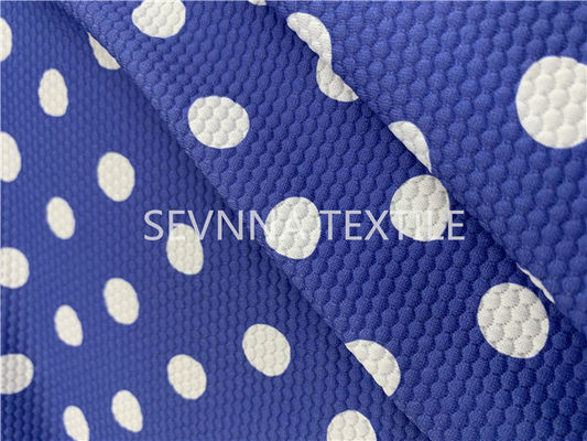 Kain Pakaian Renang Daur Ulang Polka Dot Ketahanan Klorin Cepat Kering
