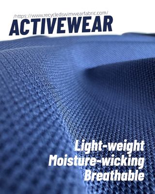 230gsm Polyester Spandex Kain Ketahanan Warna 2-5 Grade untuk Performance Clothing