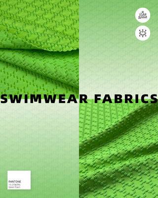 Kain renang bertekstur Bahan berkinerja tinggi untuk pakaian renang yang nyaman dan bergaya