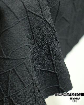 320gm Berat 135cm Lebar Kain Swim Textured Ramah Lingkungan untuk Tekstil Tekstur Swim