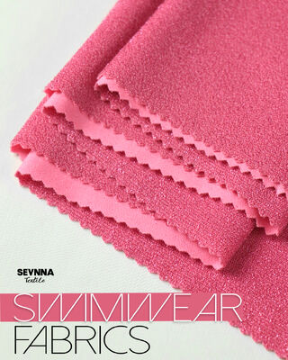 Kain Pakaian Renang Ramah Lingkungan dengan Lebar 150cm Lurex Perak dan Bersertifikasi GRS untuk Pakaian Renang Berkelanjutan