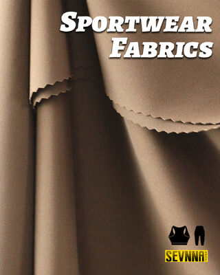 Kain Fungsional Tekstil Kinerja dengan Berat 190-200gsm 62% Kolagen Nilon + Campuran 38% Elastane dan Sifat Tahan Luntur Warna