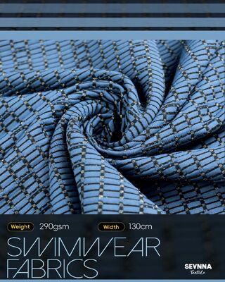 Kain Renang Daur Ulang 290gsm Ramah Lingkungan Bahan Renang Tahan Lama untuk Pakaian Renang Musim Panas